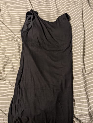 Customer photo review of Crew Neck Midi Shapewear Dress