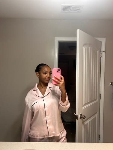 Customer photo review of Blush Pink Satin Pajama Set
