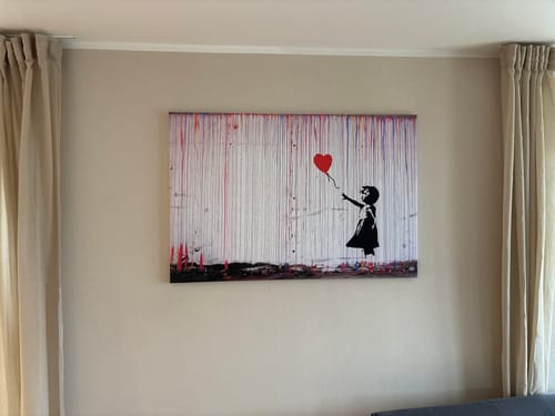 Customer photo review of Leinwandbild Banksy Mädchen mit Ballon Querformat