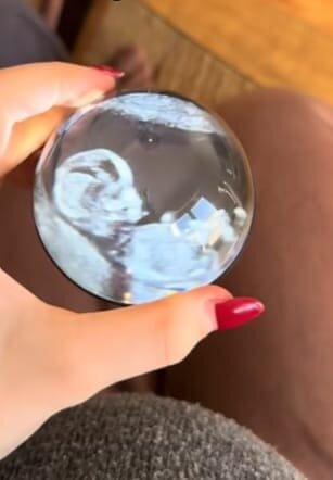Customer photo review of Personalized Crystal Ball