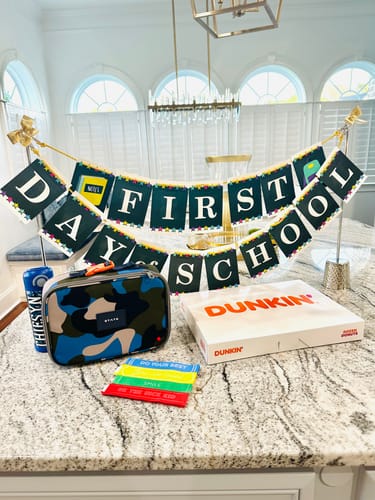 Customer photo review of First Day of School Banner