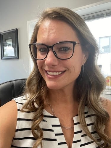 Customer photo review of Minimalist Threader Earrings