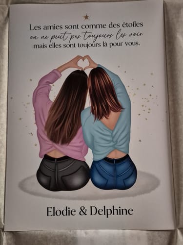 Customer photo review of Affiche Personnalisée - Meilleures Amies