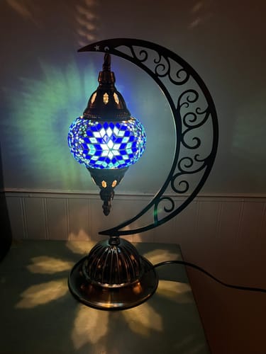 Customer photo review of Wholesale DIY Moon Turkish Mosaic Lamp Kit - 12 kits | Bulk Order