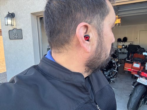 Customer photo review of 1 + 1 Set FREE - Moto Earplugs, - 27 dB