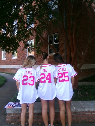 Customer photo review of Custom White Pink Personalized Classic Authentic Baseball Jersey