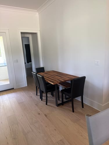 Customer photo review of Industrial Modern Dining Table