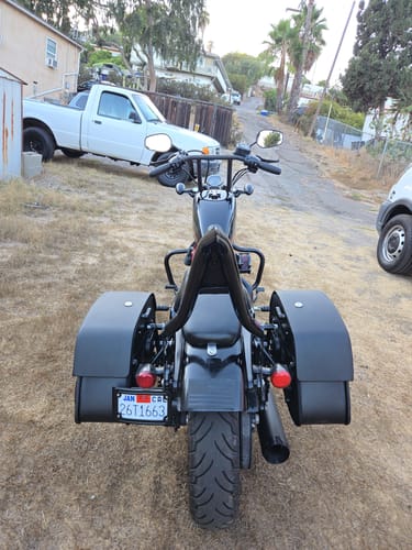 Customer photo review of 28L - Pantheon Medium Quick Mount Motorcycle Saddlebags For Harley Sportster Forty Eight XL1200X/XL1200XS