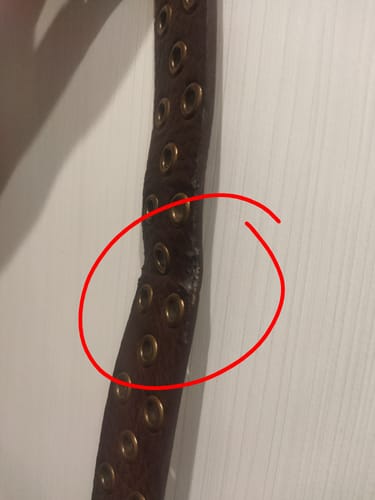 Reseña con foto de un cliente sobre Cinturón Con Ojetillos