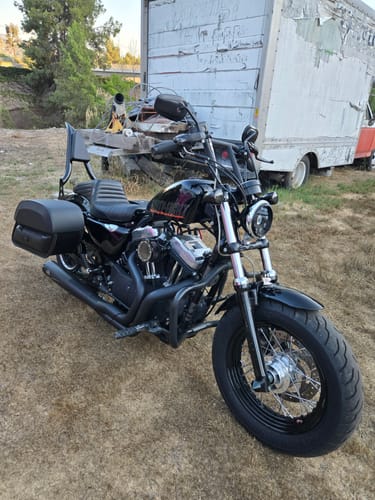 Customer photo review of 28L - Pantheon Medium Quick Mount Motorcycle Saddlebags For Harley Sportster Forty Eight XL1200X/XL1200XS