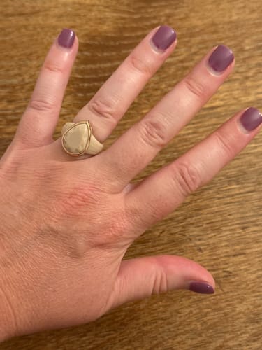 Megan P. review of Oversized Pear Collection - Silicone Rings with Metal Frame - Patented Design image 1 out of 1