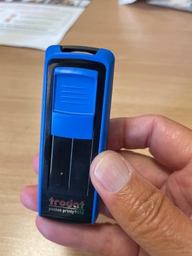 Customer photo review of Timbro trodat pocket printy 9512 (47x18 mm)