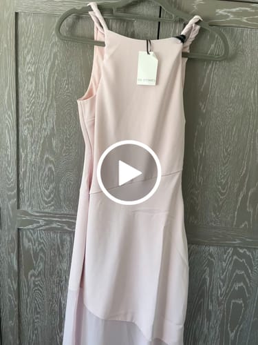 Customer video review of Sheer Hem Maxi Dress - Pale Pink