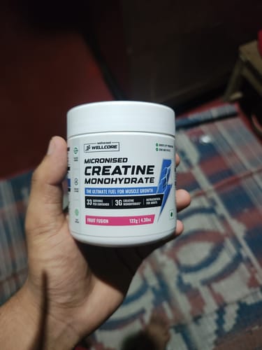 Customer photo review of Wellcore - Pure Micronised Creatine Monohydrate (122g, 33 Servings) Fruit Fusion