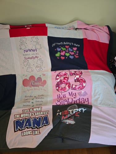 Customer photo review of Premium T Shirt Quilt