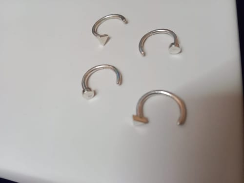 Customer photo review of Tiny Circle & Triangle Huggies