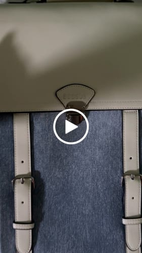 Customer video review of Denim-Inspired PU Fabric 15.6-Inch Backpack