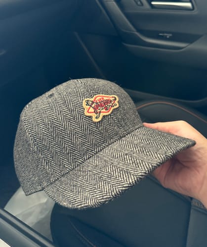 Customer photo review of Big Flat Bill Structured Wool Patterned Hat
