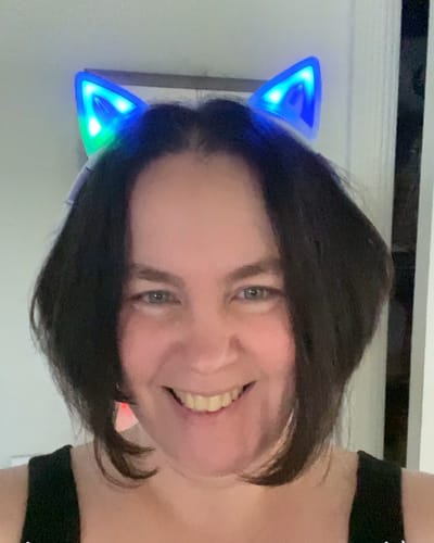 Customer photo review of Cat Ears Colorful Glow Wireless Headset (3 Color Combinations)