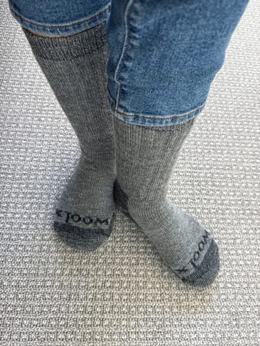 Customer photo review of Womens Extreme Crew Socks - Charcoal Heather