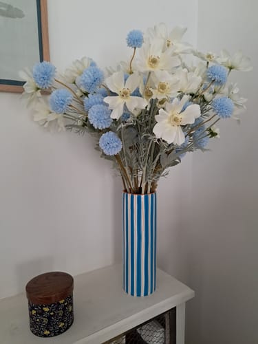 Customer photo review of Fleur de Kiku - Bleu clair (10 tiges/ 50 pompons)