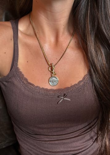 Customer photo review of Buffalo nickel necklace