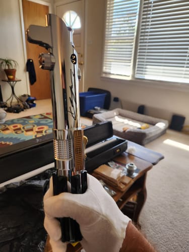 Customer photo review of Raffle: Signed Saber Bundle - Models Kenobi & Ani