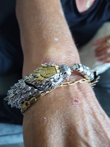 Customer photo review of JÖRMUNGANDR - The World Serpent Bracelet | Handcrafted Viking Jewelry