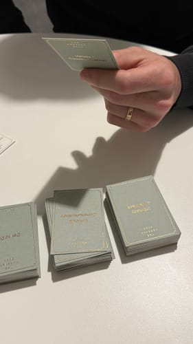 Customer photo review of Forever Deck Conversation Cards