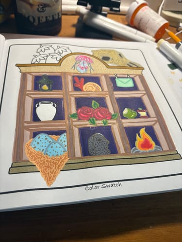 Customer photo review of Ohuhu Honolulu 216 Colors Dual Tips Alcohol Art Markers