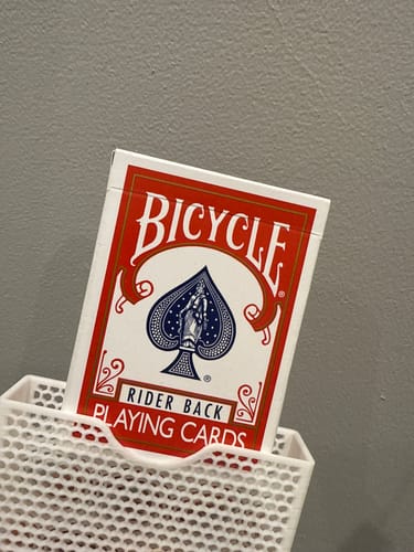 Customer photo review of Bicycle Playing Cards RED - Regular Poker Size Deck