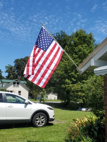 Customer photo review of Ultra Heavy Duty American Flag - 2-ply Polyester - Made In USA