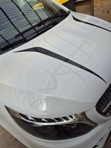 Customer photo review of Motorhauben Streifen Aufkleber 3#