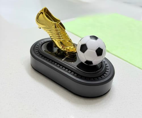 Customer photo review of Solar Powered Soccer-Themed Car Air Freshener