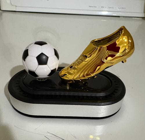 Customer photo review of Solar Powered Soccer-Themed Car Air Freshener