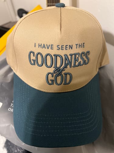 Customer photo review of Hat: I have seen the goodness of God
