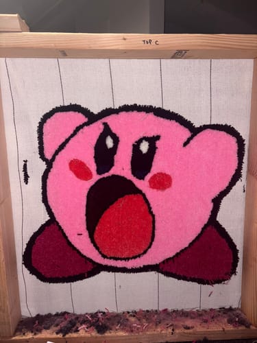 Customer photo review of Tufting Starter Kit — Extra Fabric