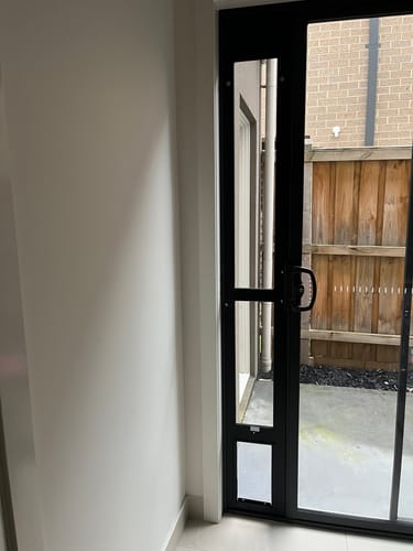 Customer photo review of Patio Pet Door Insert