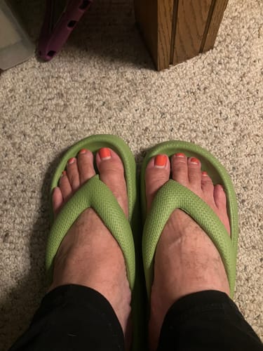 Customer photo review of Cushion Flip Flops - Cloud Slides