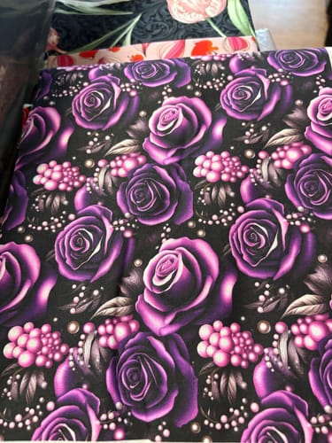 Customer photo review of Elegant Purple Roses Fabric