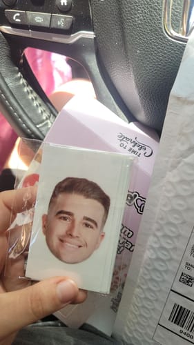 Customer photo review of Custom Photo Face Temporary Tattoo