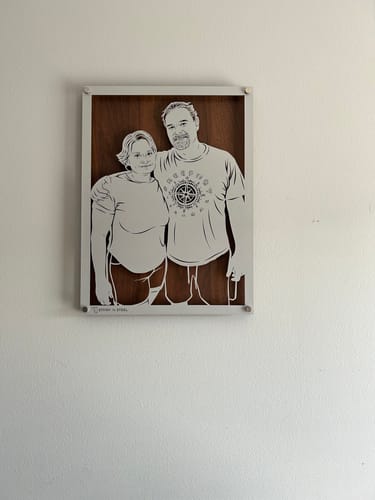 Customer photo review of Custom Metal Portrait
