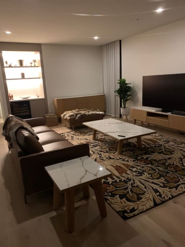 Customer photo review of Morris & Co Artichoke Amber Pure Wool Designer Rug