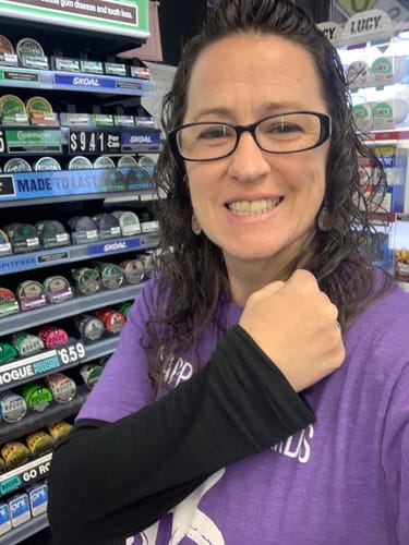 Customer photo review of Lily V Neck Lounge Top • Final Sale Deals! - Black