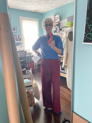 Customer photo review of Construction Pants - Burgundy