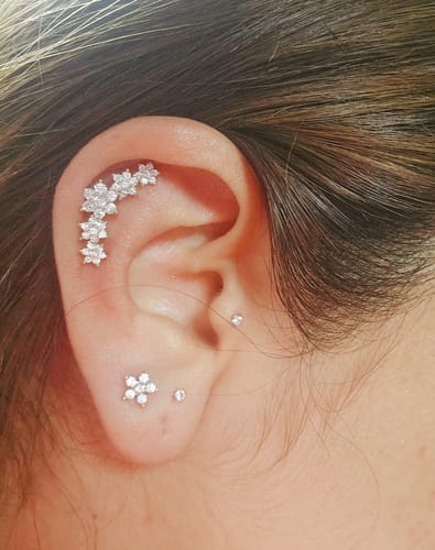 Customer photo review of Set de Flores y Zirconias