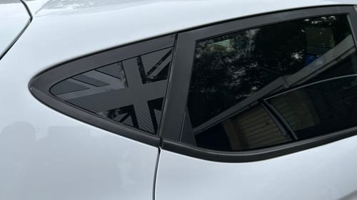 Customer photo review of Mk8/8.5 Fiesta Acrylic Union Jack Rear Window Inserts