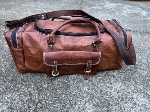 Customer photo review of Traveler Weekender Duffle Bag + FREE Toiletry Bag