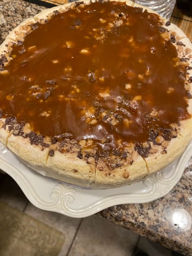 Customer photo review of Salted Caramel Cheesecake
