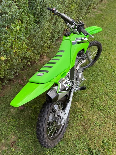 Customer photo review of Custom Seat Cover: 2024 Kawasaki KLX140R F/L/G